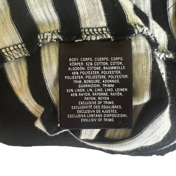 Anthro Postage Stamp Striped Mixed Fabric Tunic Top XS - Picture 4 of 6